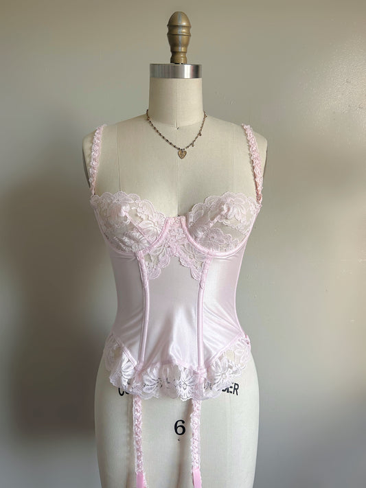 Angelic Pink Lace Corset Top